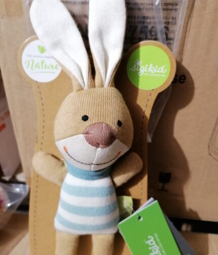Sigikid Green Hase hellblau Strick-Kuscheltier